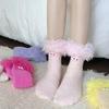 Funny Big Mouth Monster Plush Socks Cartoon Creative Warm Plush Thick Coral Velvet Sleeping Socks Winter Women Socks Gifts