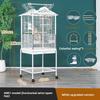 Large Iron Wire Bird Cage with Wood Stand for Conures Lovebird House Parrots Playground Cockatiel Parakeets Activity Center