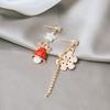 Christmas Cartoon Bell And Snowflake Earrings With Alloy For Holiday Party Accessory