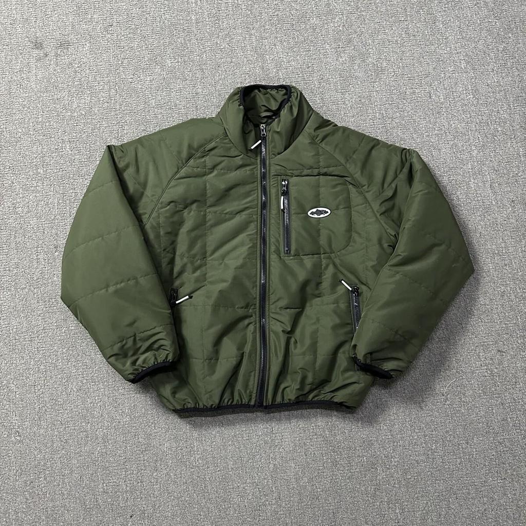 American Trend Demon Island Embroidered Cotton Puffer Jacket - Unisex Casual High Street Style