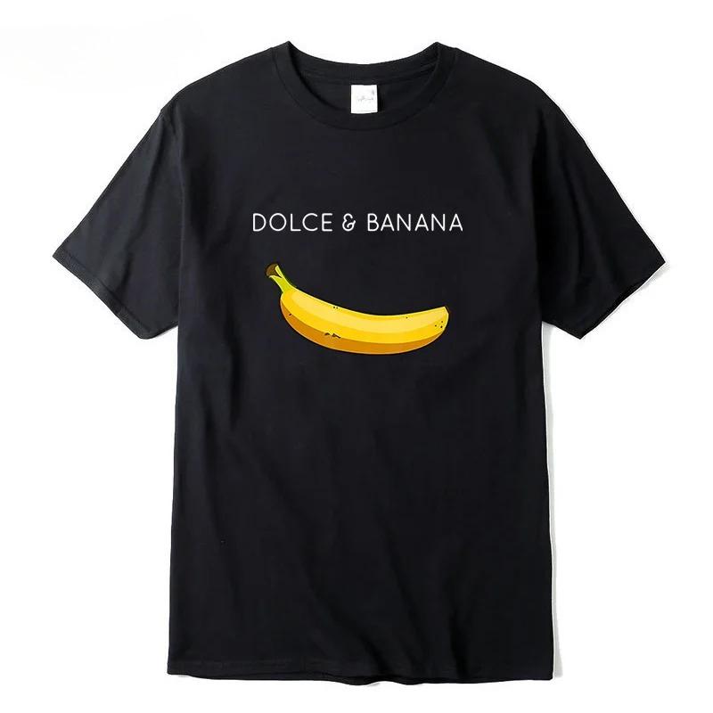 Zomer Mannen T-shirt Hoge Kwaliteit Katoen Grappige Banaan Opdruk Losse O-hals Mannen Korte Mouw T-shirt Tops