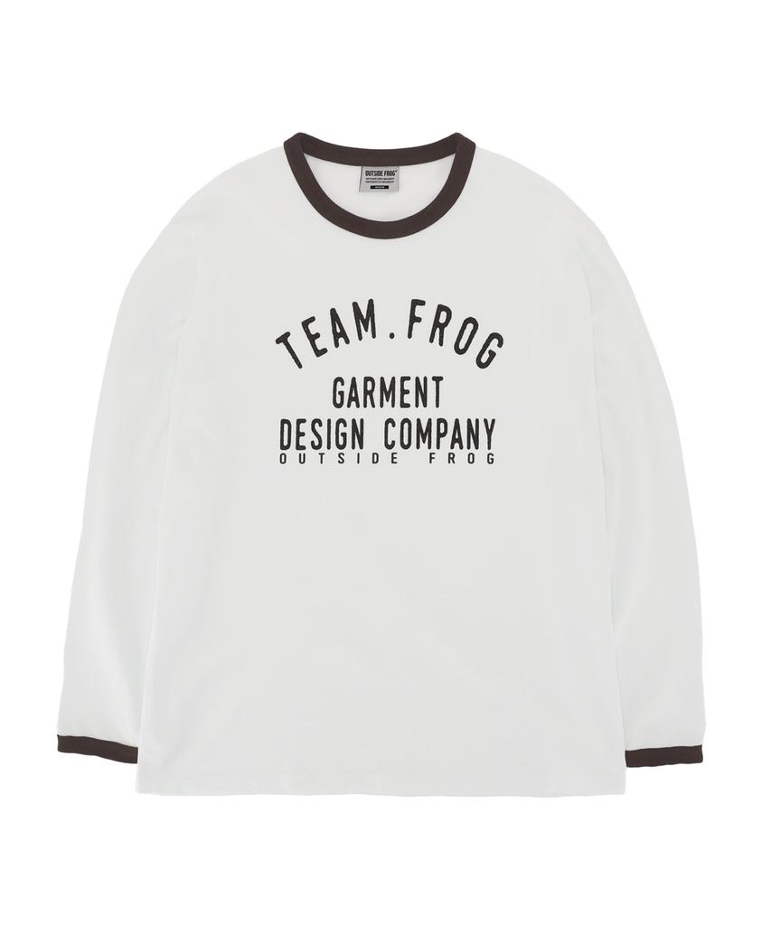 OUTSIDE FROG Team.Frog Long Sleeve Ringer Tee (Off-White)