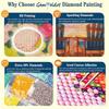 Diamond painting DIY beach sunset palm tree chairs kit for home room decoration