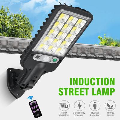 Solar Street Lights Outdoor, Solar Lamp With 3 Light Modes Waterproof Motion Sensor Security Lighting for Garden Patio Path Yard