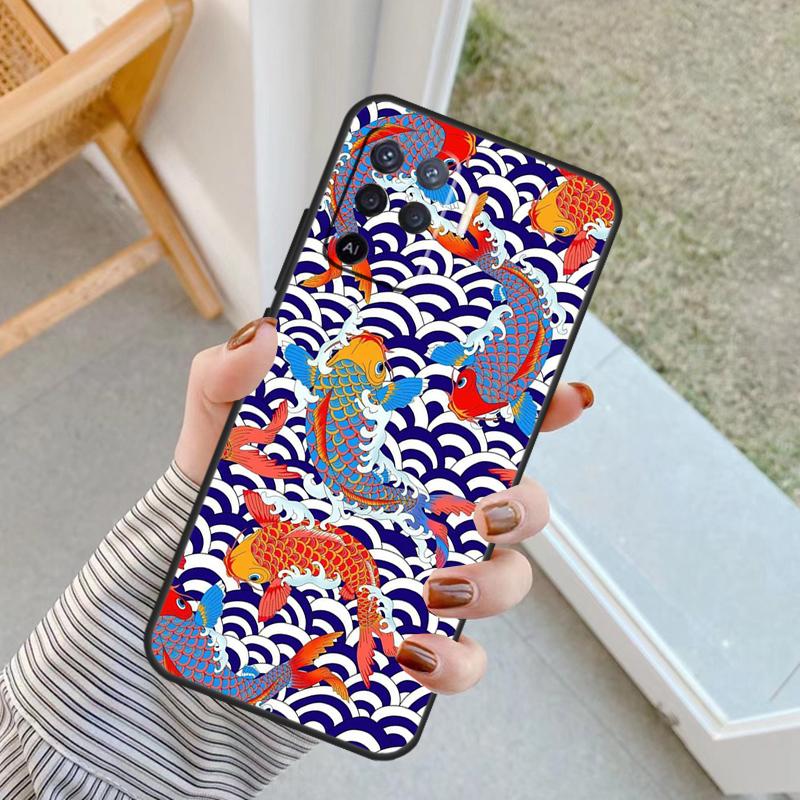 Tattoo Japanese Koi Dragon Wave Case For Oppo A76 A16 A96 A17 A18 A60 A80 A40 A38 A58 A78 A98 A94 A74 A54 A15 A57 A77 A5 Pro