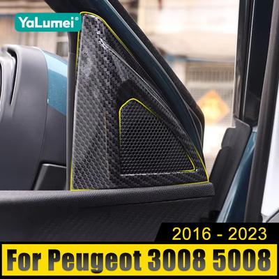 עבור פיג'ו 3008 5008 GT 2017 2018 2019 2020 2021 2022 2023 כיסוי משולש פנימי לחלון דלת קדמית לרכב, קישוט עמוד A, אביזרים