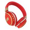 LX‑510BT Bluetooth Headset Folding Plug In Comfortable Leather Ear Cups Music Headphones for PC Phone Red