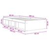 Bed Frame with Storage Space Grey Sonoma 80 x 200 cm Engineered Wood