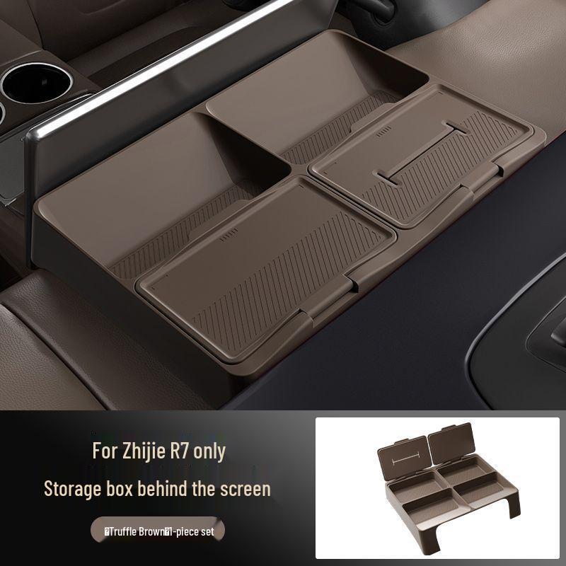 ZHIJIE R7 Rear Storage and Tissue Box Console Organizer - Car Interior Accessory 2024 Zhijie R7