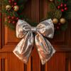 Durable Polyester Bows for Seasonal Decor Christmas Large Bow Pendant with Sequin, Multi-Layered Glitter Decorative Hanging Holiday Parties Ornament,