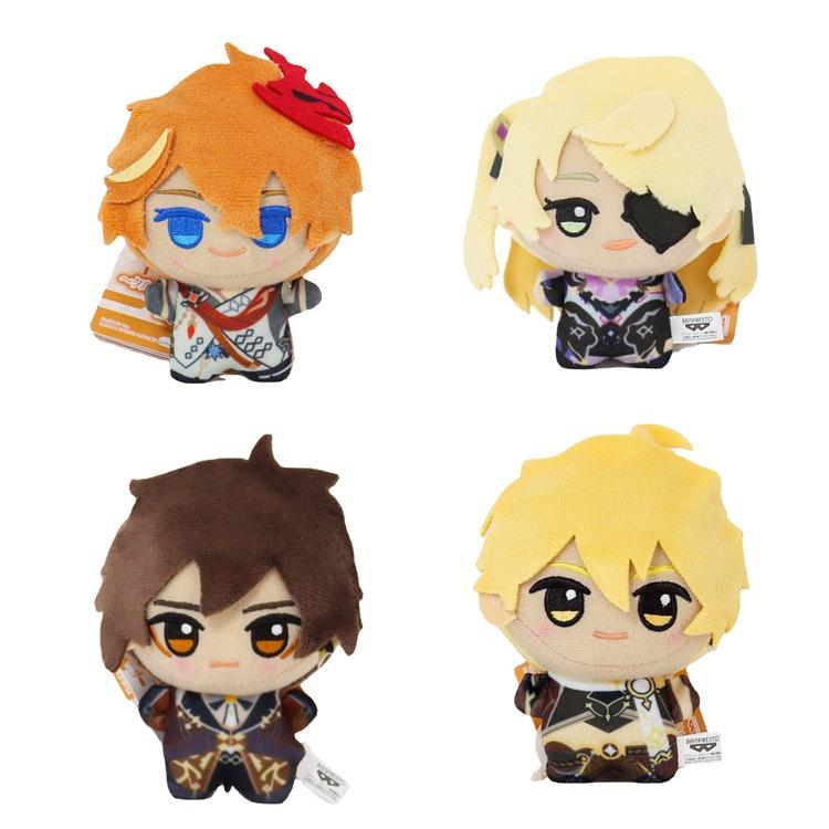 10-15cm Game Genshin Impact Stuffed Doll Xiao ZhongLi Plush Toys Tartaglia Anime Aether Stuff Plushies Dolls Birthday Gift For Kids