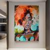 African Woman Abstract Art Canvas Paintings Africane Girl Africa Art Posters and Prints Wall Art Pictures for Living Room Decor
