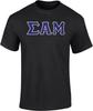 Fashion Greek Sigma Alpha Mu Twill Letter Tee