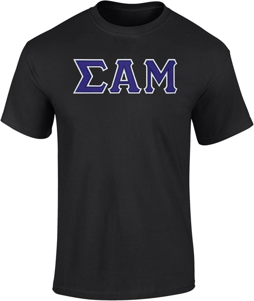 Fashion Greek Sigma Alpha Mu Twill Letter Tee