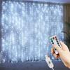 3/4/6M USB Curtain LED String Lights with Remote Control Bedroom Holiday Wedding Birthday Christmas Decoration Fairy Lights