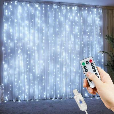 3/4/6M USB Vorhang LED Lichterkette mit Fernbedienung Schlafzimmer Feiertag Hochzeit Geburtstag Weihnachtsdekoration Lichterkette