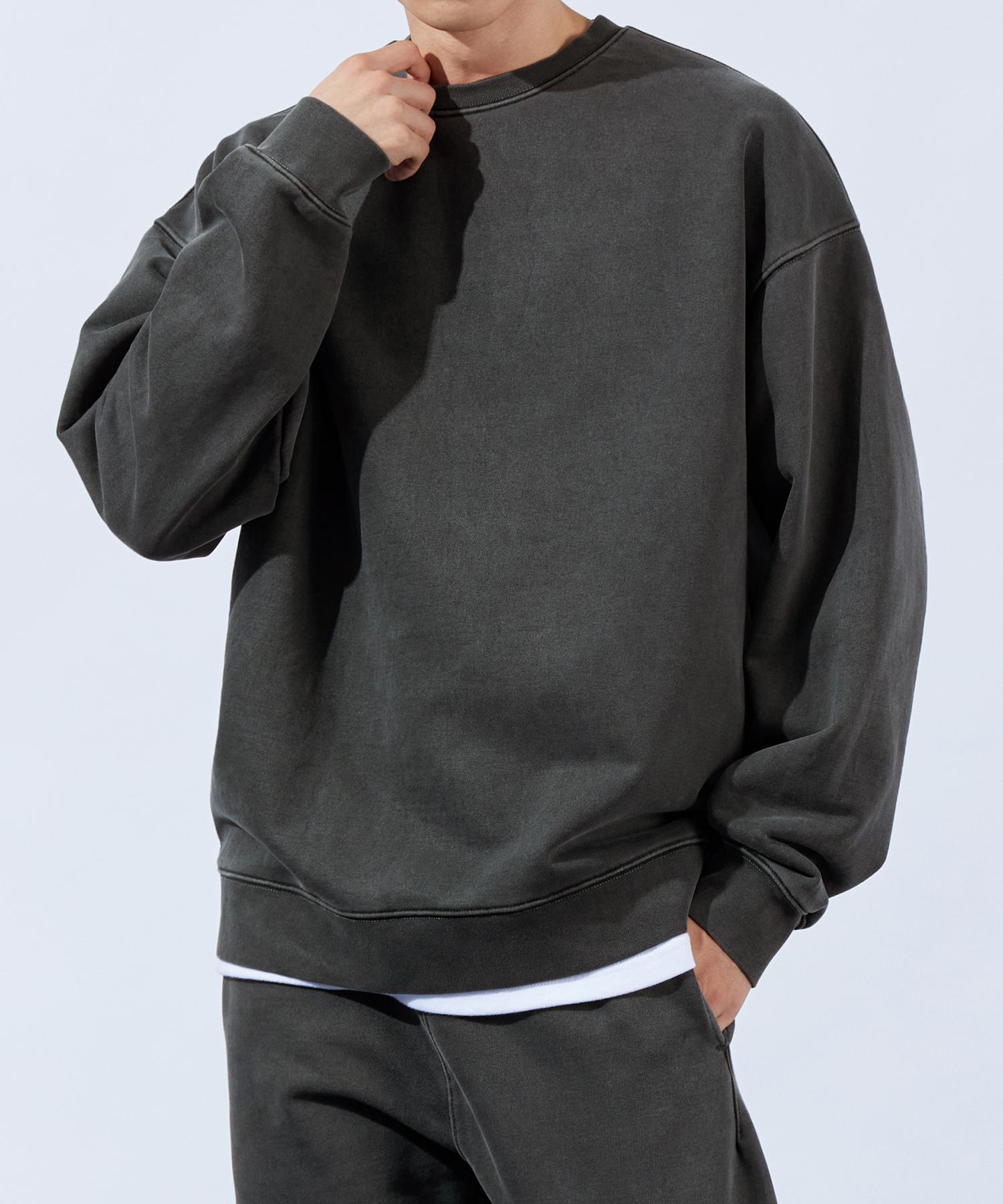 Худи Top Boy, прочное, с пигментной окраской, оверсайз, угольный Charcoal/M