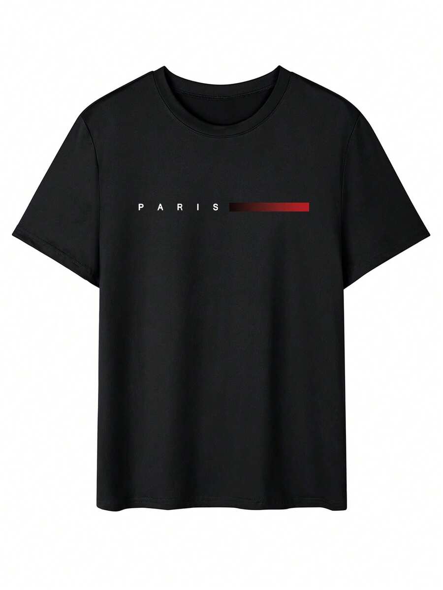 

Unisex s Casual Letter Printed Short Sleeve T-Shirt, Spring/Summer S