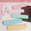 Solid Color Pencil Bag Pencil Pouch Large Capacity Pencil Case Silicone Stationery Bag Marker Pen Case Pencil Organiser