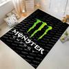 Monster Energy Logo Vloerkleed met Zwarte Achtergrond Antislipkleed geschikt voor woonkamer- en slaapkamerbanken.