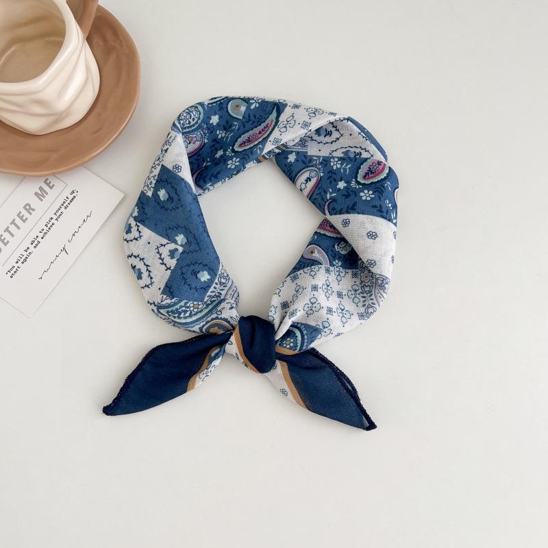 Polka dot silk scarf women's spring and summer new Korean ins versatile neck protection scarf fashion headscarf square scarf silk scarf