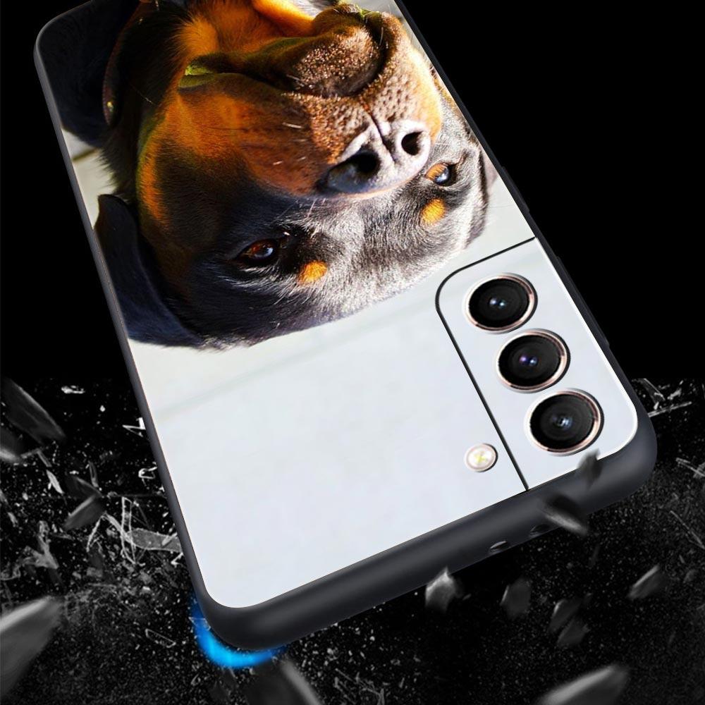 Rottweiler Dog Phone Case For Samsung Galaxy S23 Ultra S22 S21 S20 FE 5G S10 S10E S9 S8 Plus Note 20 Soft Silicone Cover Bumper