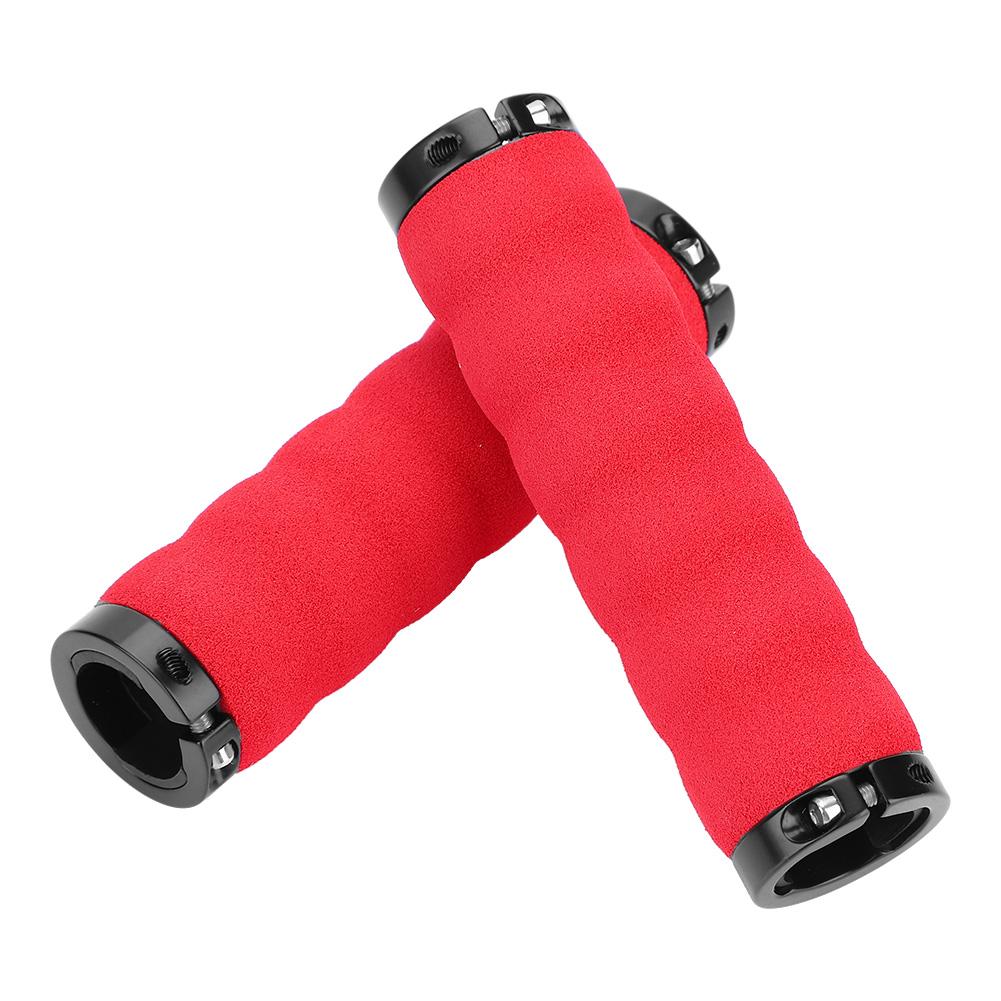 GUB Anti Slip Comfortable Sponge Handlebar Locking Grips Mountain Bike Road Bike Bar (red)