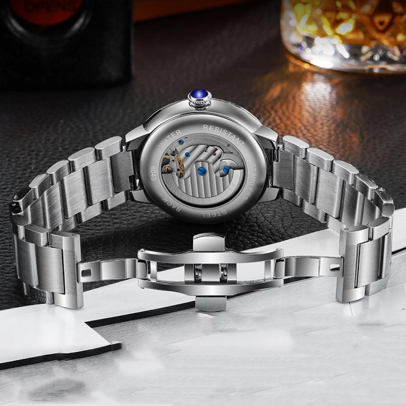 New Luxury Men Mechanical Wristwatches 3ATM Waterproof Automatic Watch Moon Phase Tourbillon Sports Watch for Men Reloj Hombre