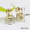 Luxury Half Inlaid Zircon Intertwined Loop Short Drop Earring