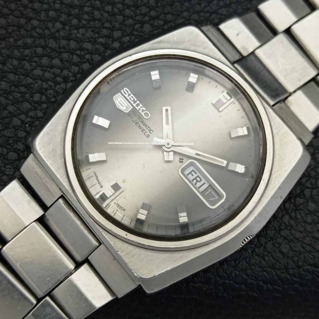 GENUINE VINTAGE SEIKO 5 AUTOMATIC JAPAN 6119C MENS ORIGINAL DIAL WATCH A702417-5 R124-a702417