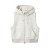 Milano Series Solid Color Hooded Zipper Sleeveless Vest Women Vests F11W545918F-IV