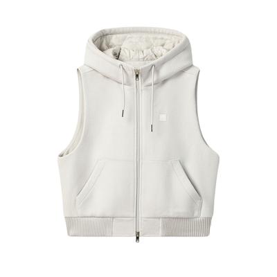 Fila Seria Milano Jednokolorowa Kamizelka Bez Rękawów Zapinana na Zamek z Kapturem Kamizelki Damskie F11W545918F-IV
