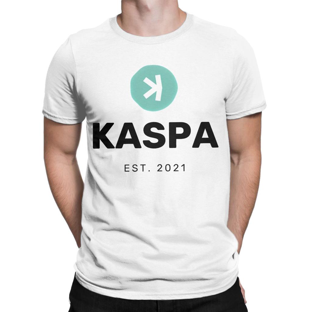 Kaspa Crypto Millionaire Loading Pure Cotton T-Shirt For Man Summer  Y2K Retro T-Shirts O-Neck Harajuku Oversized Print Clothes