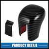 Gear Shift Knob Cover Automatic Transmission Lever Trim for Honda Civic 10th Gen 2016 2017 2018 2019 2020 2021 ABS Carbon Fiber Pattern Black Durable