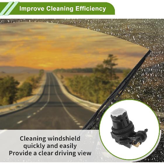 ACROPIX Windshield Washer Pump with Grommet for HONDA Odyssey 2005-2010 Front Washer Fluid Pump Windshield Wiper Pump No.76806SHJA01/8603109240 Black