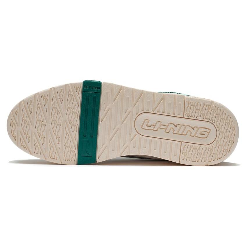 Jauni LiNing 001 BTC BTC zema profila skrituļdēļa apavi sievietēm, balti/zaļi AGCS024-3