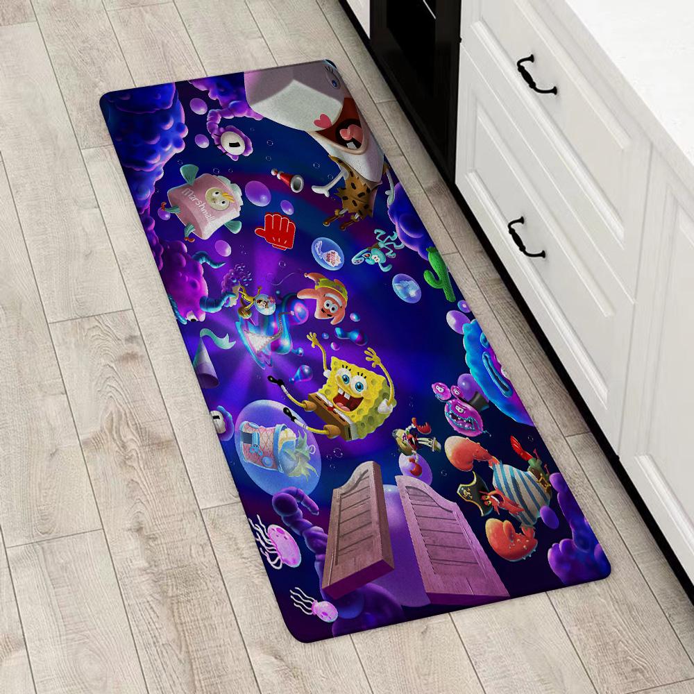 Entrance Front Door Doormat Anime S-SpongeBobs Non-slip Kitchen Rug Living Room Rugs Balcony Bathroom Foot Mat Floor Mats Carpet