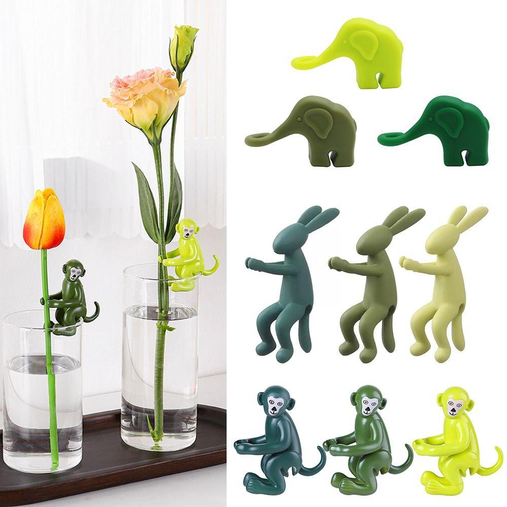 Rabbit/Monkey/Elephant Plant Stakes Silicone Hydroponics Stabilizer  Hydroponics System