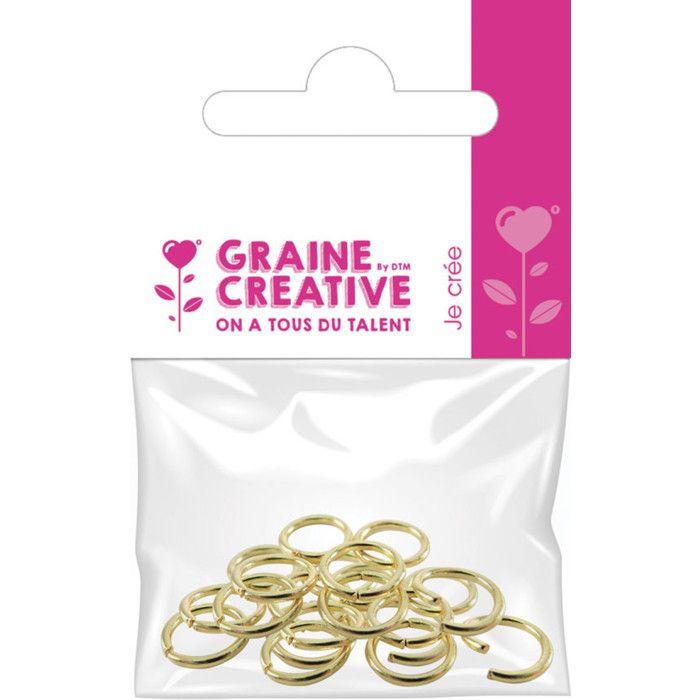 SACHET DE 20 ANNEAUX BRISES COLORIS OR Ø 7 mm