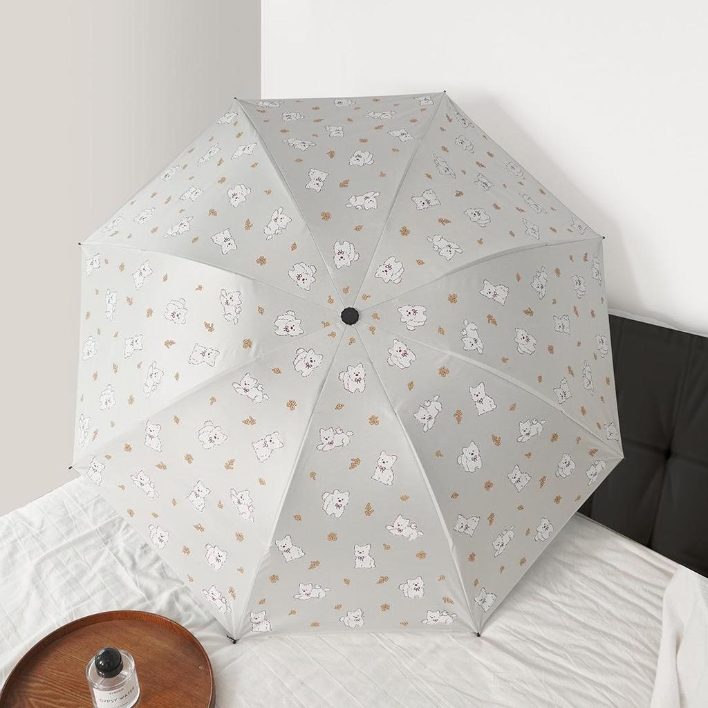 Custom Logo Sunshade Cartoon Folding Umbrella - Dual-Use, Anti-UV, Rain or Shine