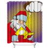 TU Santa Claus Shower Curtain Christmas Bathroom Decor Festive Holiday Print Waterproof Backdrop Xmas Party Supplies