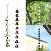 Decorative Cast Iron Wind Chime Outdoor Hanging Bell Garden Ornament for Traditional Christmas Patio Decor