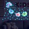 Adesivos de Peixes Neon em Aquarela - Removíveis para Quarto de Criança, Quarto e Sala de Estar