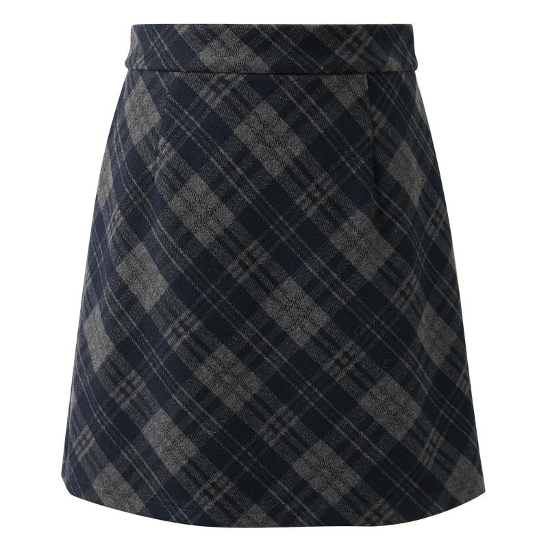 

Sancai Plus Size Retro Plaid A-line Short Skirt L 165/76B