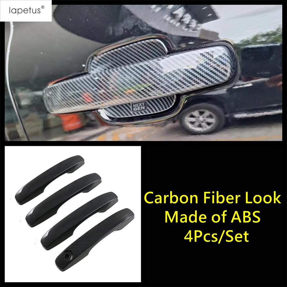 Door Handle Bowl / Rearview Mirror Shell Decoration Cover Trim For Ford Ranger  2024 2025 Carbon Fiber Exterior Accessories