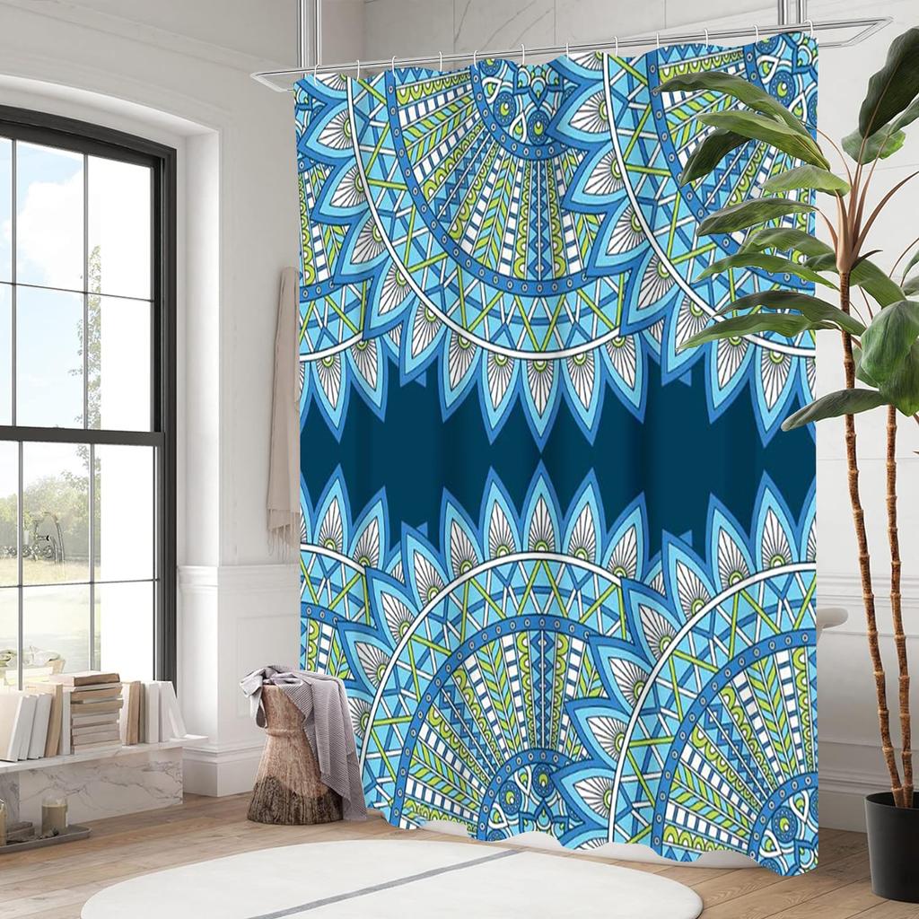 Styl Narodowy Bohemia Zasłona Kąpielowa Łazienka Litery Zasłona Prysznicowa Wodoodporna Z 12 Haczykami Ryby Wystrój Domu Darmowa Wysyłka