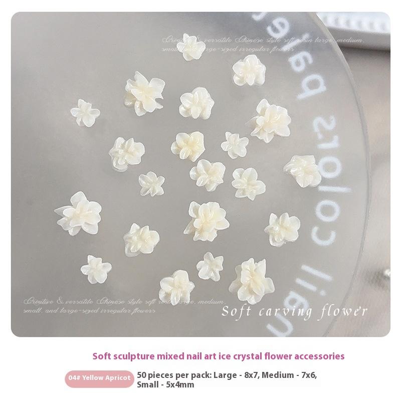 

Size Mixed 3D Irregular Soft Flowers Resin Nail Charms Colorful Flower Nail Art Decorations Nail Ornaments Manicure Crafts