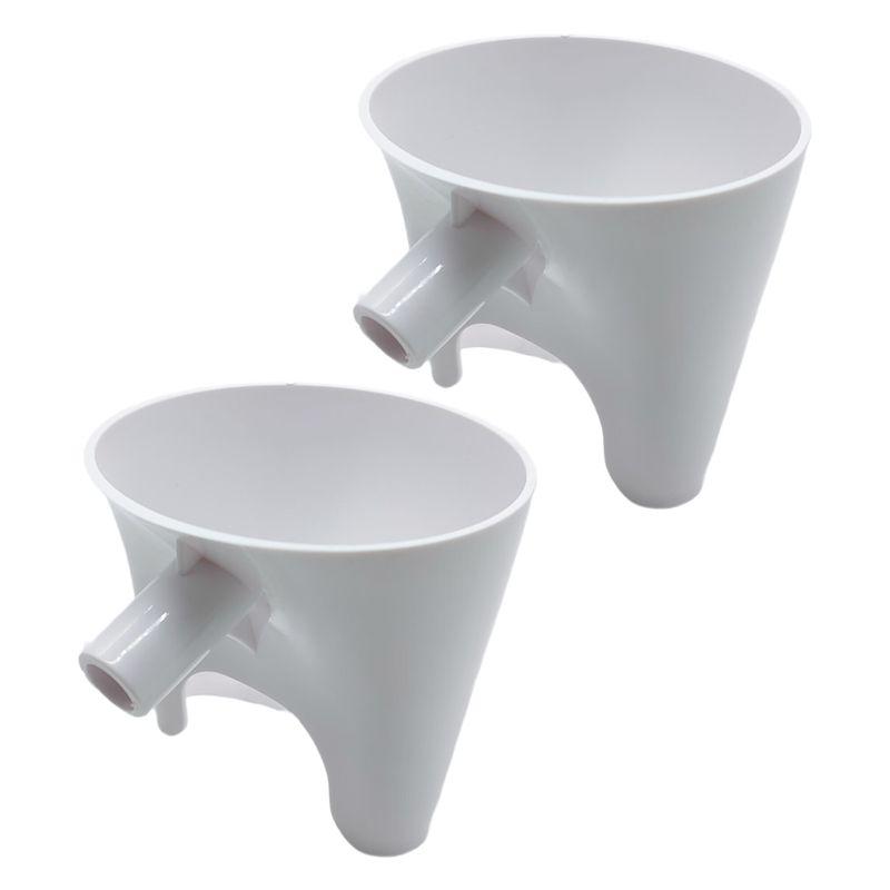 A96K-Flour Funnel Set(2Pcs) For Kitchenaid Ksm150 5-Quart Tilt-Head Stand Mixer, For Kitchen Aid Mixer B
