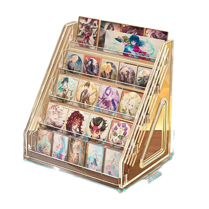 Baji Tiered Acrylic Card Display Stand with Large Capacity