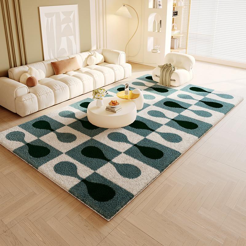 Cream Style Carpets for Living Room Light Luxury Bedroom Decor Carpet Fluffy Soft Cloakroom Plush Rug Home Washable Thicken Mat